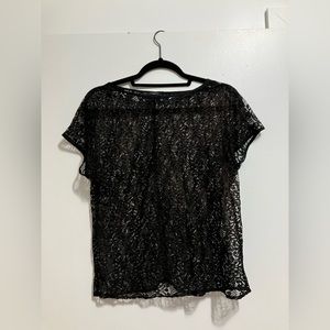 Ann Taylor Black Lace Top